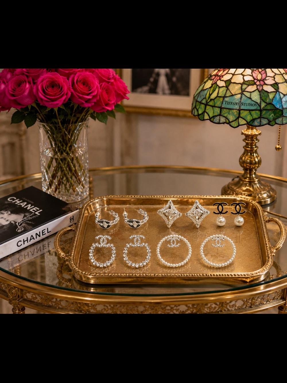 Luxury inspired five pairs of earrings